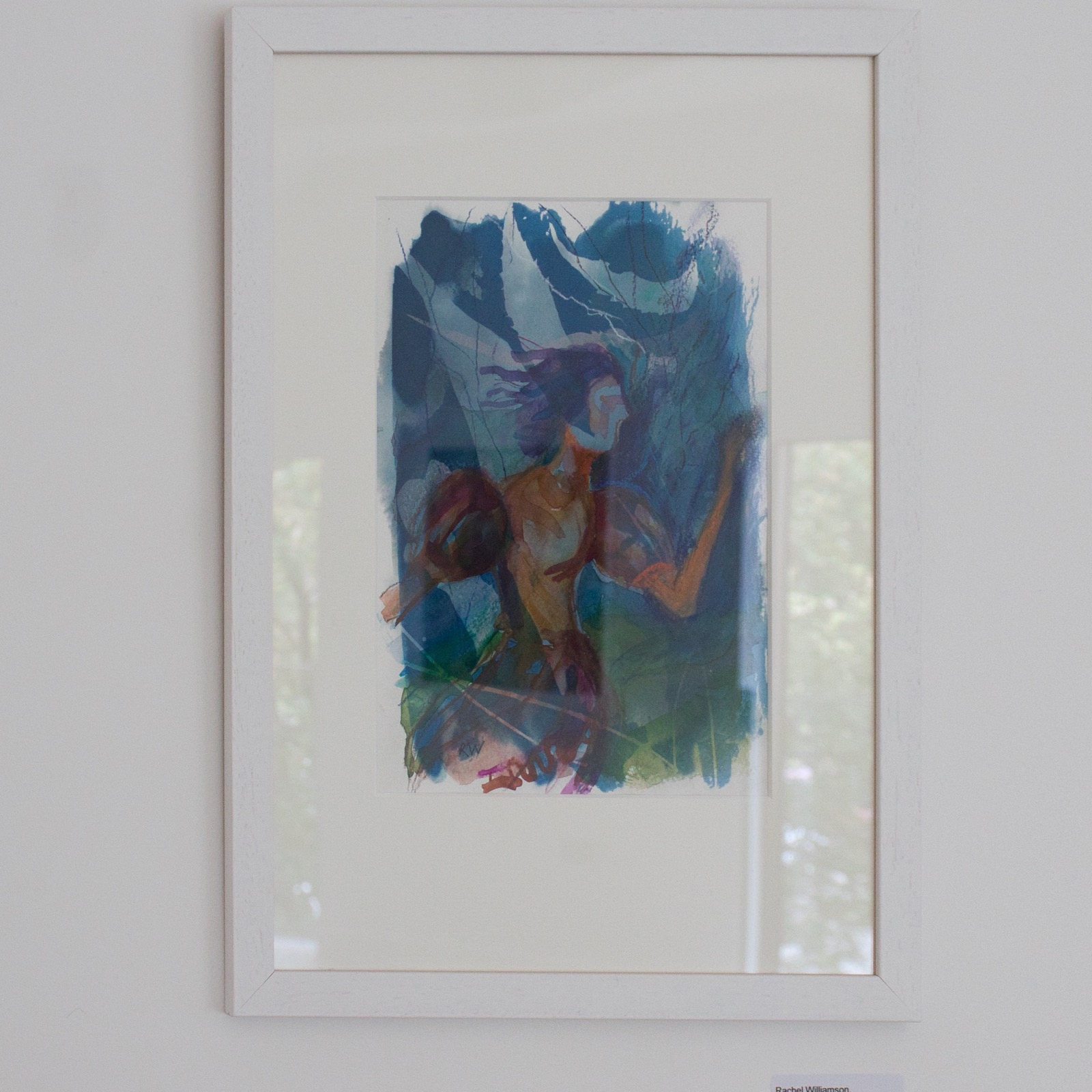 ‘Courage Even as Dusk Falls’ 2022 45cm x 32cm cyanotype, watercolour, chalk pastel